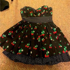Hell Bunny Strawberry Corset Dress M